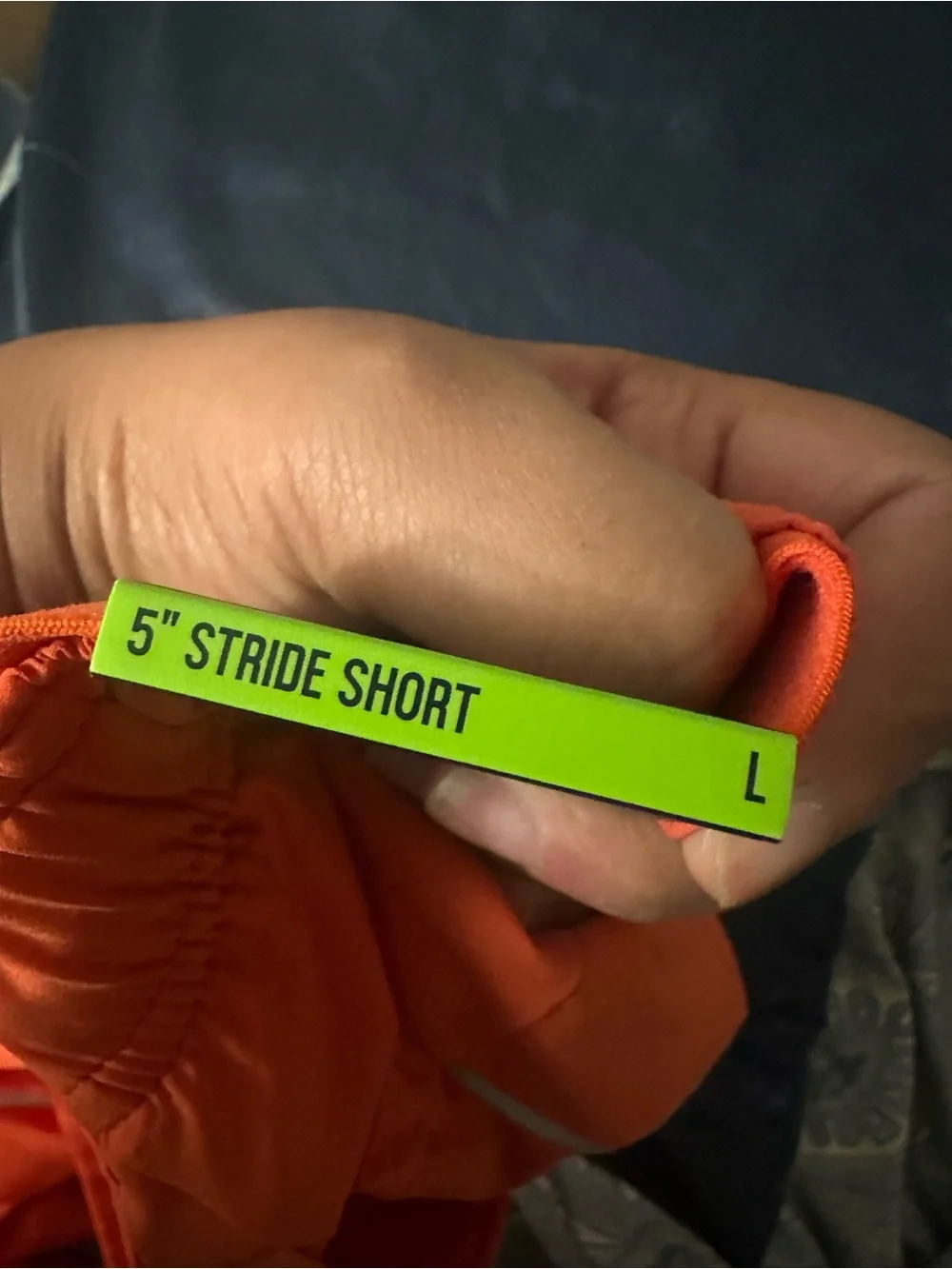 DSG mens Orange Stride Athletic Shorts